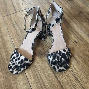 Old Navy Leopard Print Heeled Sandals